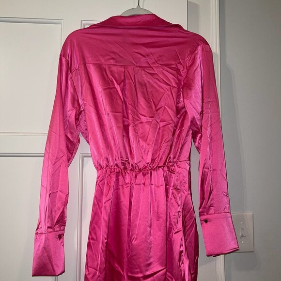 AX Paris Pink Satin Wrapped Dress Size 10 - From ASOS - Picture 5 of 6